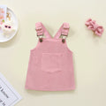 Girls Overall Dress with Pocket