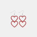 Cutout Heart Shape Wood Earrings