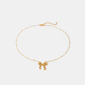 Stainless Steel Bow Pendant Necklace