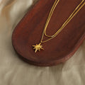 Star Pendant Double-Layered Titanium Steel Necklace