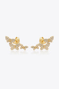 Zircon Butterfly 925 Sterling Silver Earrings