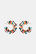 Zinc Alloy Acrylic C-Hoop Earrings
