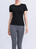 Round Neck Short Sleeve Active Top