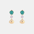 Shell & Tassel Alloy Dangle Earrings