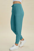 Basic Full Size Air Scuba Drawstring High Waist Joggers