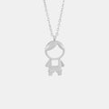 Pendant Rhinestone Stainless Steel Necklace