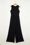Round Neck Sleeveless Jumpsuit