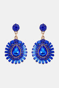 Teardrop Shape Glass Stone Dangle Earrings