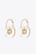 Contrast Hoop Drop Earrings