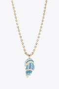 Conch Pendant Rhinestone Necklace