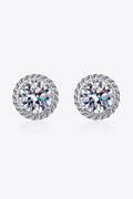 2 Carat Moissanite 925 Sterling Silver Stud Earrings