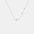 Zircon 925 Sterling Silver Cross Necklace