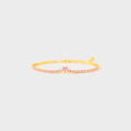 Heart Shape Inlaid Zircon 18K Gold-Plated Bracelet