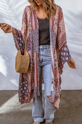 Patchwork Open Front Duster Cardigan