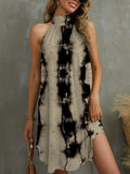 Tie-Dye Grecian Neck Dress