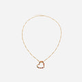 Alloy Iron Heart Shape Chain Necklace