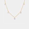 Stainless Steel Rhinestone Charm Necklace
