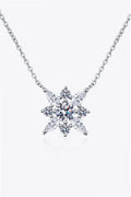 Moissanite Rhodium-Plated Necklace