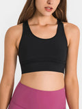Double Take Round Neck Racerback Cropped Tank