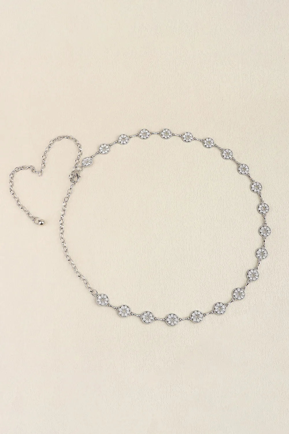 Rhinestone Decor Zinc Alloy Belt