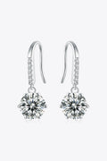 6-Prong Moissanite Drop Earrings