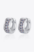 1.8 Carat Moissanite 925 Sterling Silver Huggie Earrings