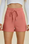Basic Full Size Air Scuba Drawstring High Waist Shorts