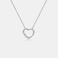 Heart Inlaid Zircon Spring Ring Closure Necklace