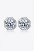 2 Carat Moissanite 925 Sterling Silver Stud Earrings