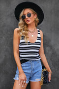 Striped Deep V Tank