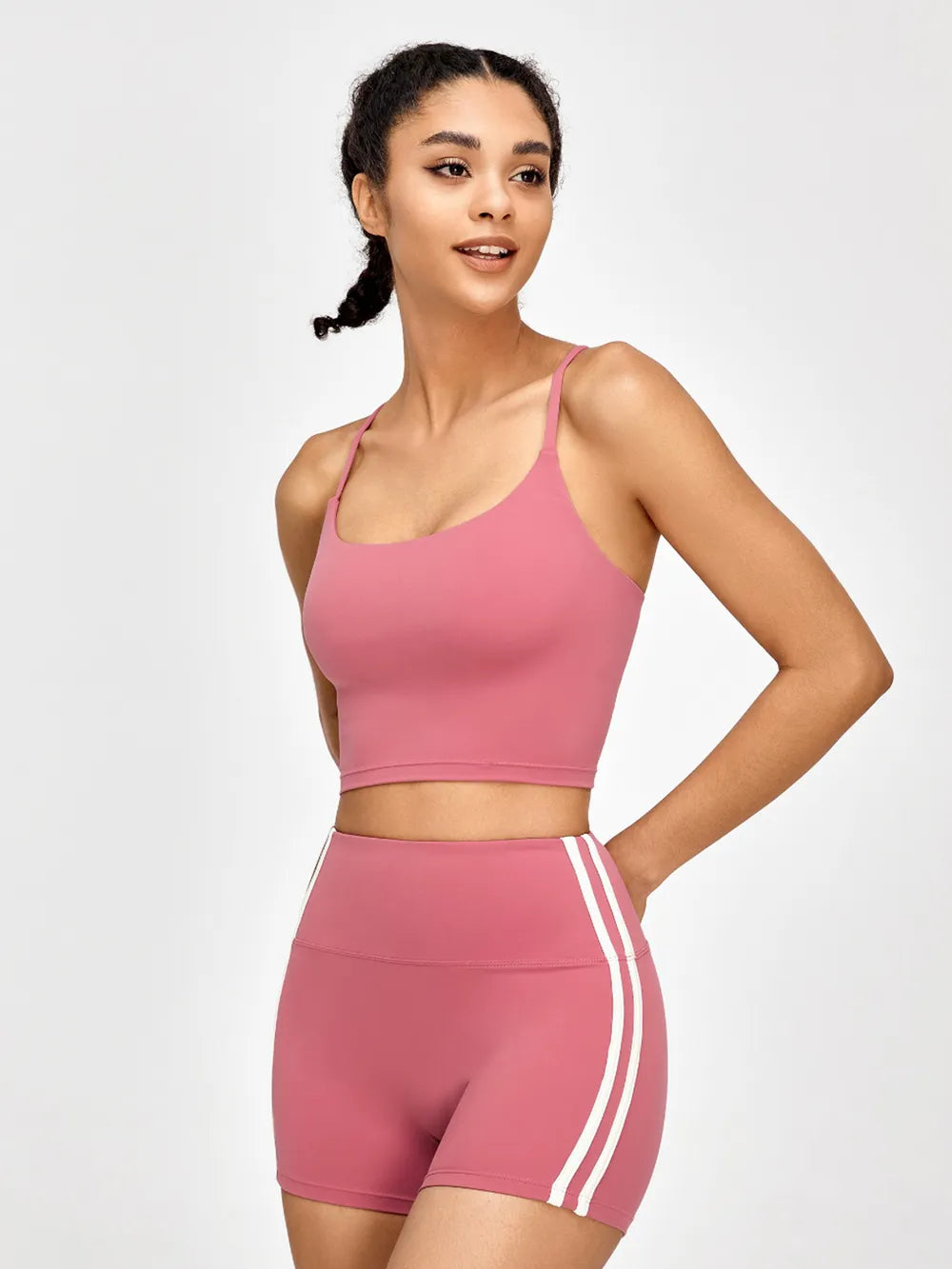 Crisscross Spaghetti Strap Active Bra
