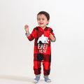 BABY BEAR Graphic Plaid Hooded Jumpsuit