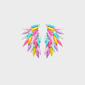 Alloy Acrylic Wing Earrings