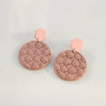 Soft Pottery Round Braided Earrings