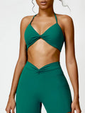 Twisted Halter Neck Active Bra