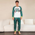 MERRY CHRISTMAS Graphic Top and Printed Pants Set