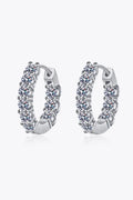 1.8 Carat Moissanite Hoop Earrings
