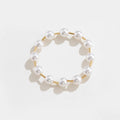 Gold-Plated Pearl Copper Bracelet