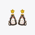 Rhinestone Alloy Cat Earrings