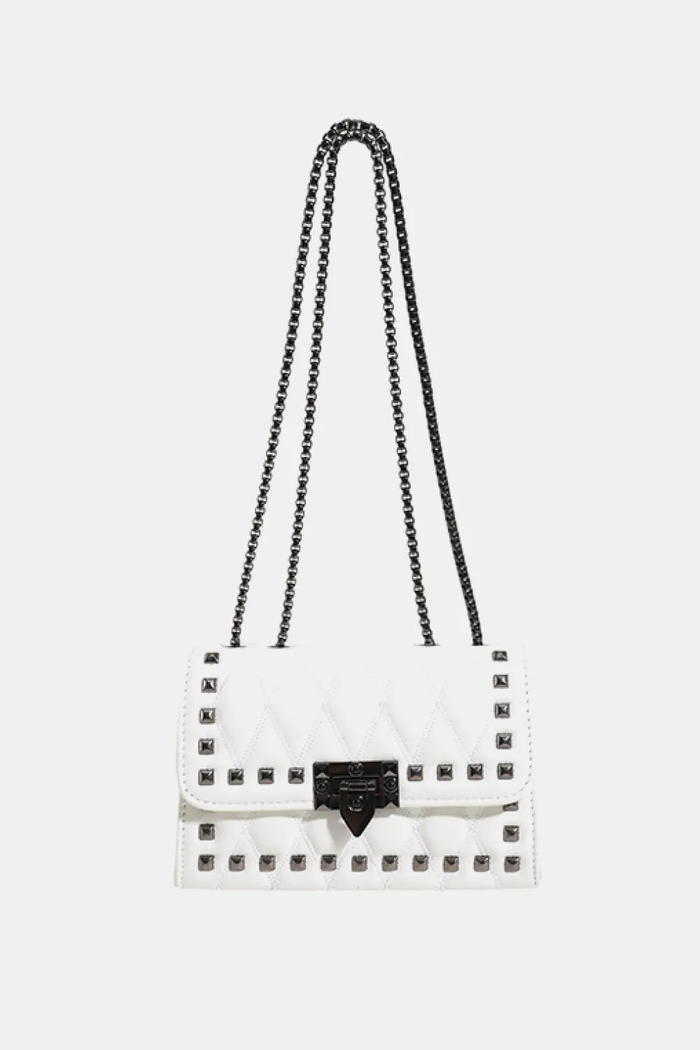 Studded PU Leather Crossbody Bag