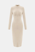 Zip Up Cutout Drawstring Detail Dress