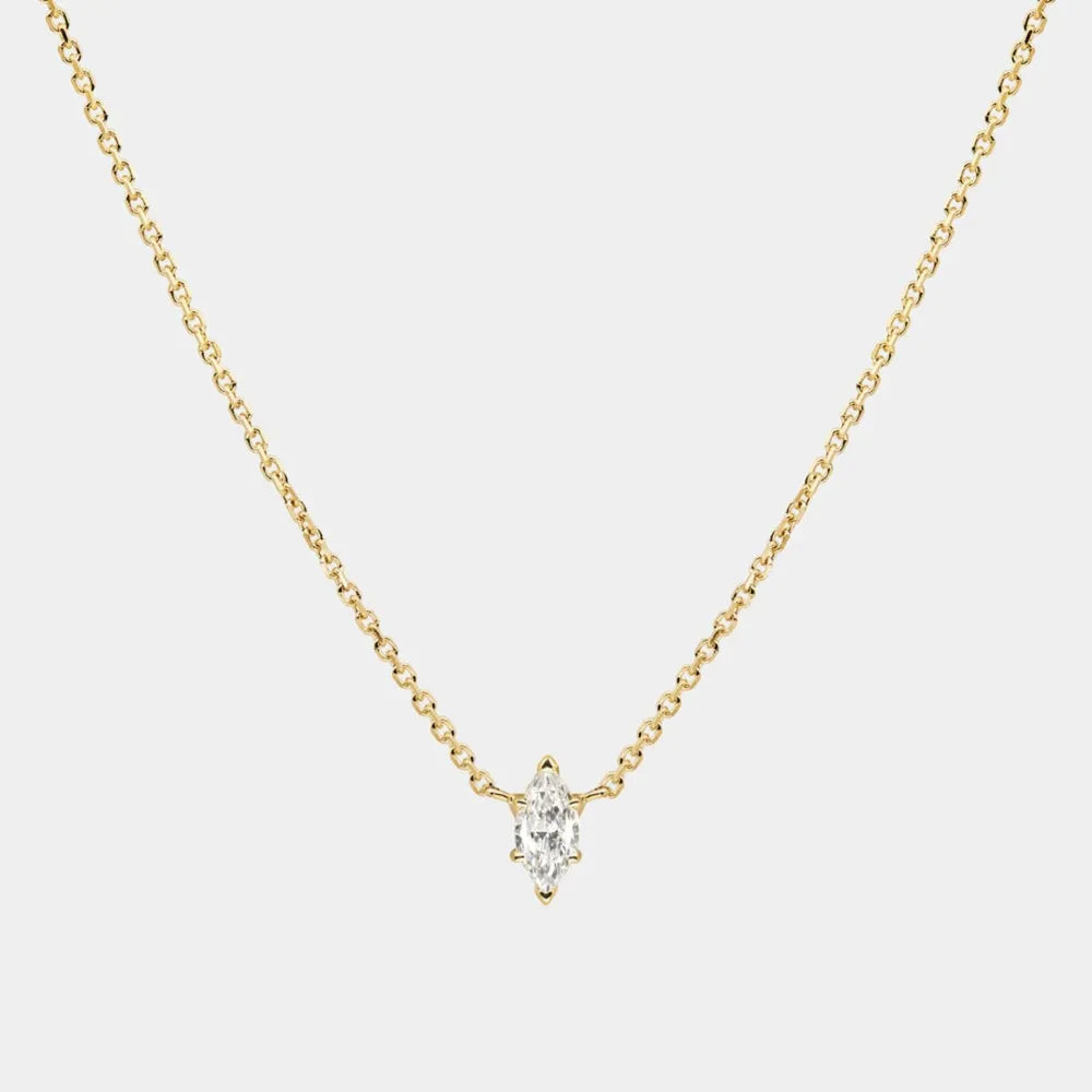 Inlaid Zircon Brass Necklace