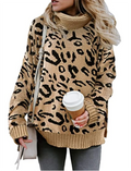 Leopard Turtleneck Sweater
