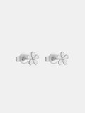 925 Sterling Silver Flower Shape Stud Earrings