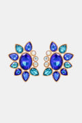 Geometrical Shape Glass Stone Dangle Earrings