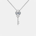 Key Shape Moissanite 925 Sterling Silver Necklace