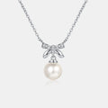 Pearl Pendant Moissanite 925 Sterling Silver Necklace