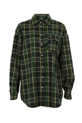 Plaid Snap Down Dropped Shoulder Shirt