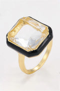 5-Piece Wholesale Glass Stone Contrast Ring