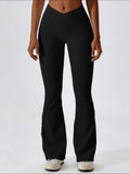 Basic Crossover Waist Bootcut Active Pants